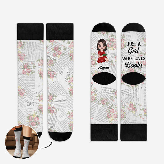 6101JUS1 personalized socks for book lovers_ book gifts for her 6101J3LAA_1