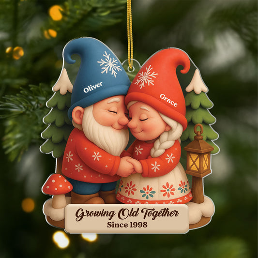 6102OUS1 3d printing effect acrylic christmas gnome ornament custom couple gifts 6102o8v5g