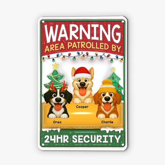 6121EUS1 3d printing effect custom metal warning signs xmas gifts for dog lovers 6121ETYAC