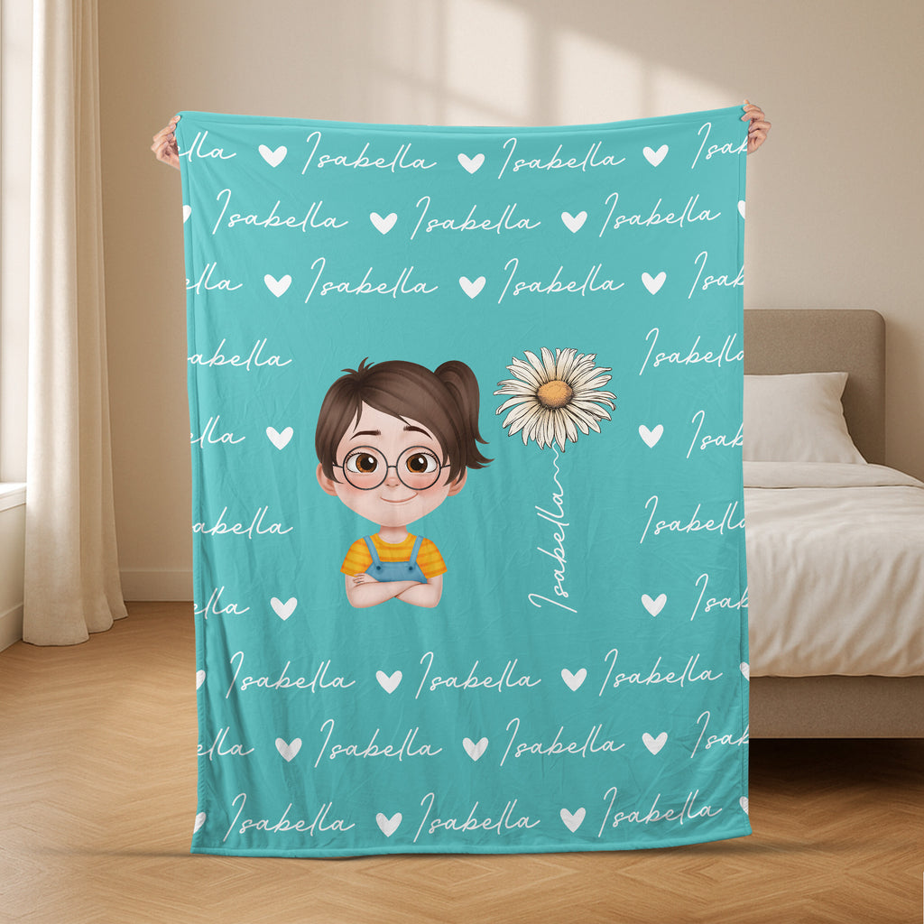 6124BUS2 personalized fleece blankets with names_ cute gifts for kids 6124B8VTK
