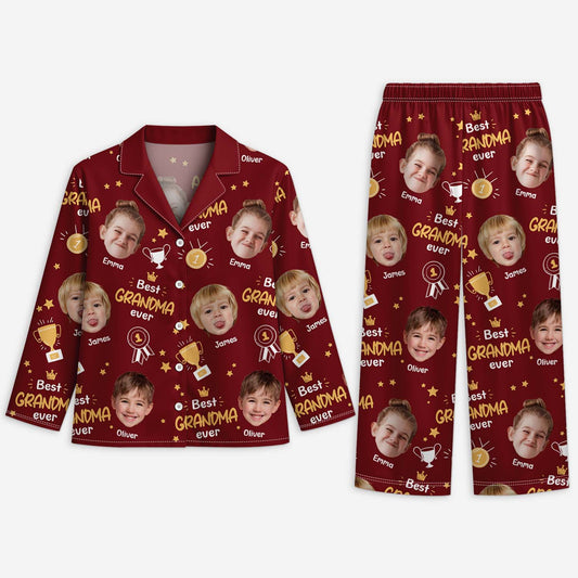 6127VUS1 personalized pajamas with grandkids faces gifts for grandparents 6127VTKZA