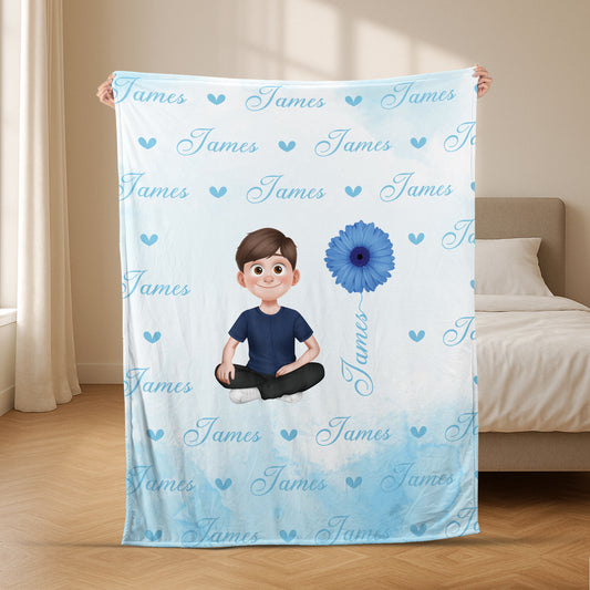 6135BUS2 personalized fleece blankets with names gifts for him her 6135B3TNA