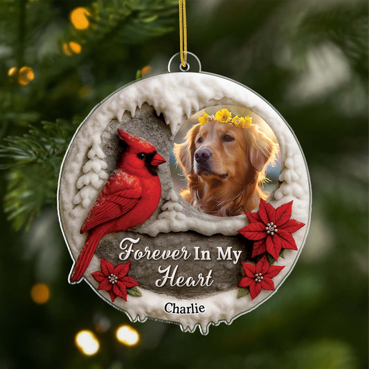 6146OUS1 3d printing effect acrylic photo xmas ornaments custom pet memorial gifts 6146O6VAC