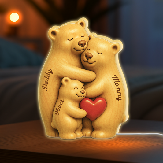 6147LUS1 bear family light box personalized family gifts 6147l6t5i