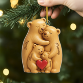 6147OUS2 3d printing effect acrylic bear christmas ornaments personalized gifts for family 6147O65TI