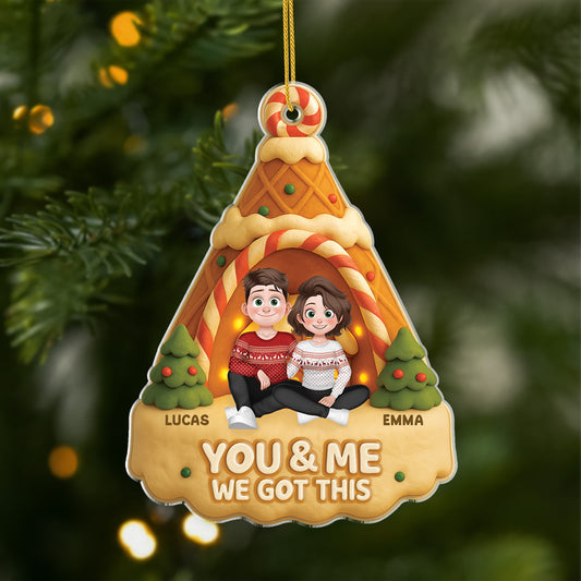 6150OUS1 3d printing effect acrylic couples christmas ornaments custom xmas gifts 6150OKVAG