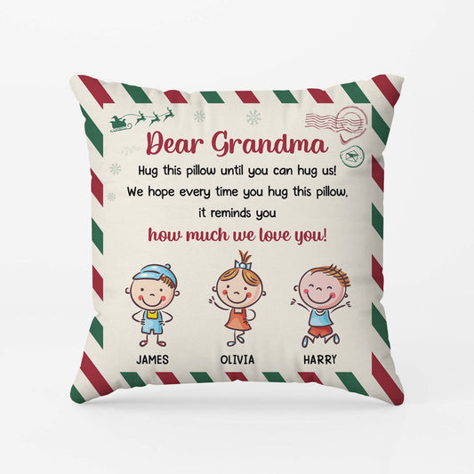6152PUS1 personalized christmas pillows gifts for grandparents from grandkids 6152PTHTA