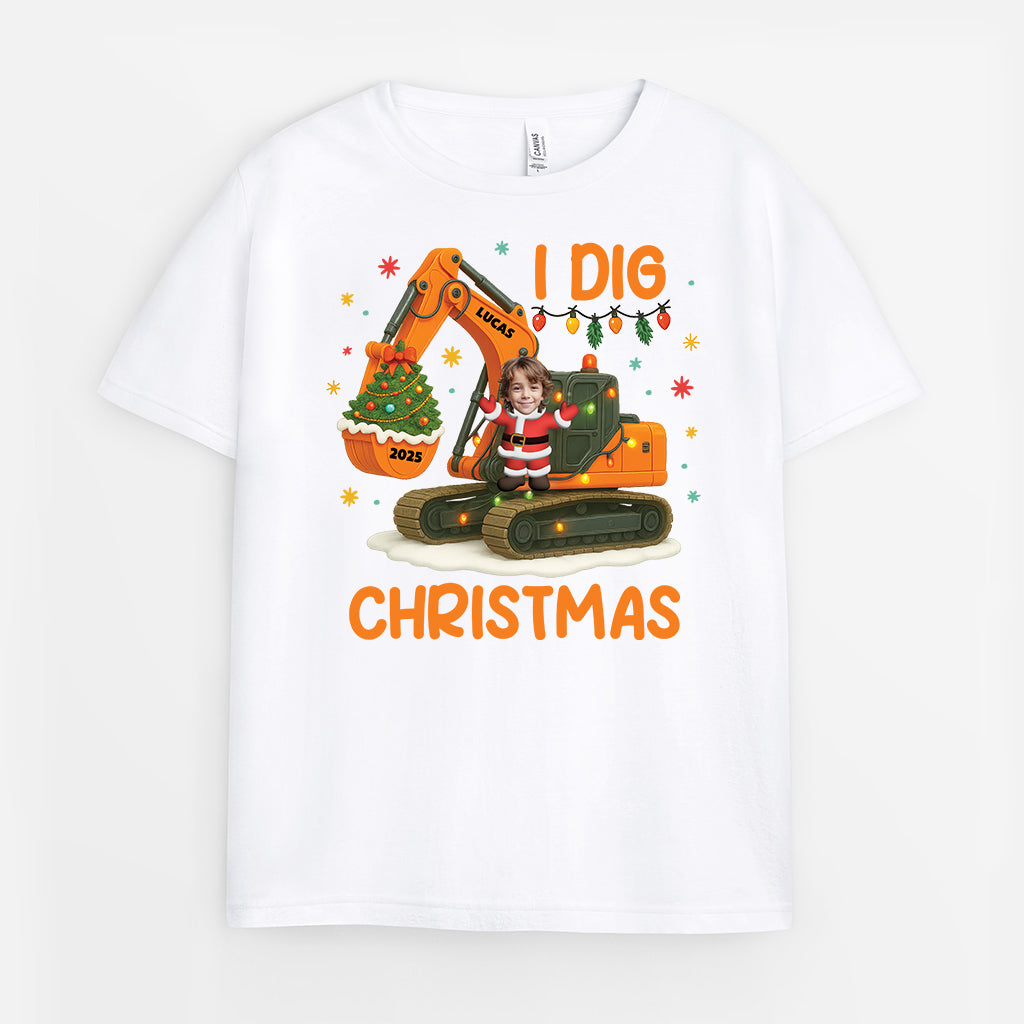 6156AUS1 i dig christmas shirt personalized christmas gifts for kids 6156AKQCK