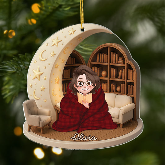 6174OUS1 3d printing effect acrylic book lover ornament_ custom christmas gifts 6174O8LNA_2