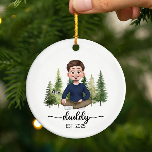 6178OUS2 ceramic dad mom est ornament_ custom gifts for mom and dad 6178O3TCB_685b91ea b1b5 43c7 bac1 9e467b57b3b6