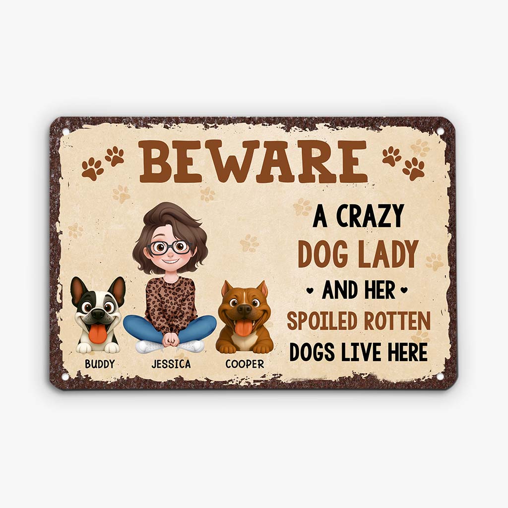 6182EUS1 metal dog warning signs personalized dog gifts for humans 6182E3HAC