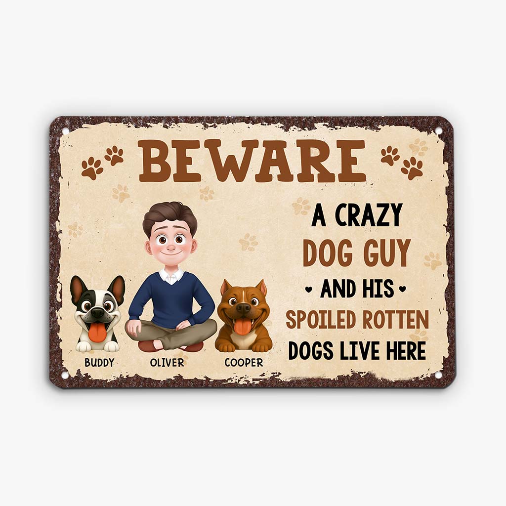 6182EUS2 metal dog warning signs personalized dog gifts for humans 6182E3HAC