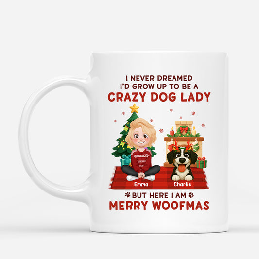 6186MUS1 funny crazy dog lady mug_ custom christmas gifts for dog moms 6186MTLZC_1