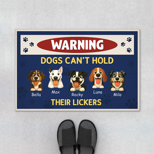 6204DUS1 dog cant hold its licker doormat custom gifts for dog lovers 6204D3VMC