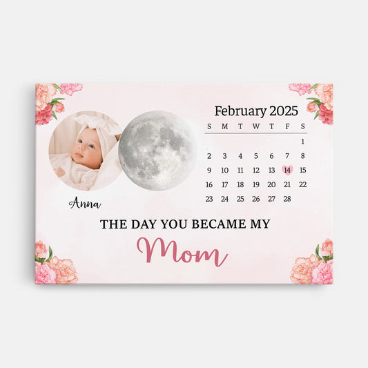 6205CUS1 calendar and photo canvas personalized moon phase gift_ for parents 6205C3TTA
