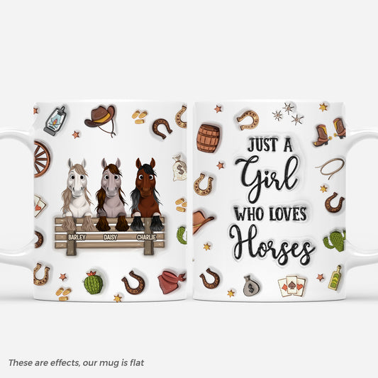 6213MUS1 3d printing effect just a girl who loves horses mug personalized horse gifts 6213M6VAU