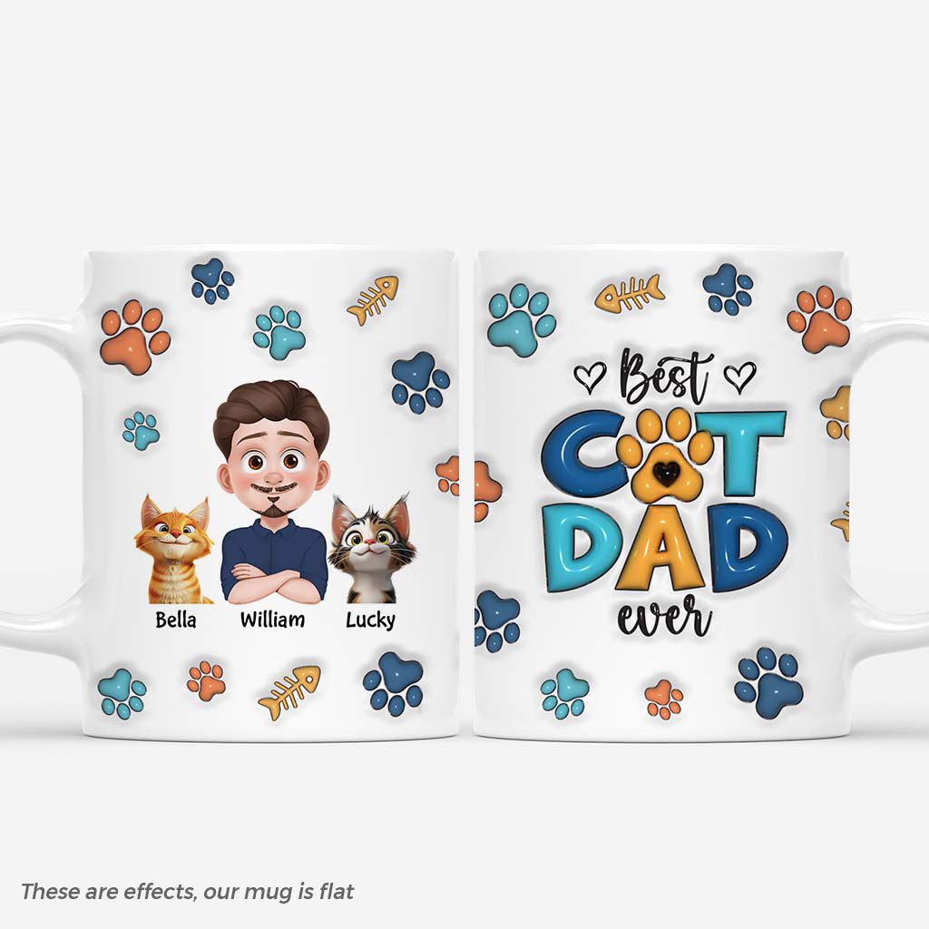6220MUS1 3d printing effect best cat dad ever mug personalized cat and owner mug 6220M6VMD_4dd34016 7c36 42c1 96cc 7cfc29da5b83