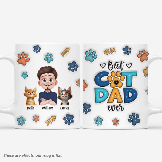 6220MUS1 3d printing effect best cat dad ever mug personalized cat and owner mug 6220M6VMD_4dd34016 7c36 42c1 96cc 7cfc29da5b83