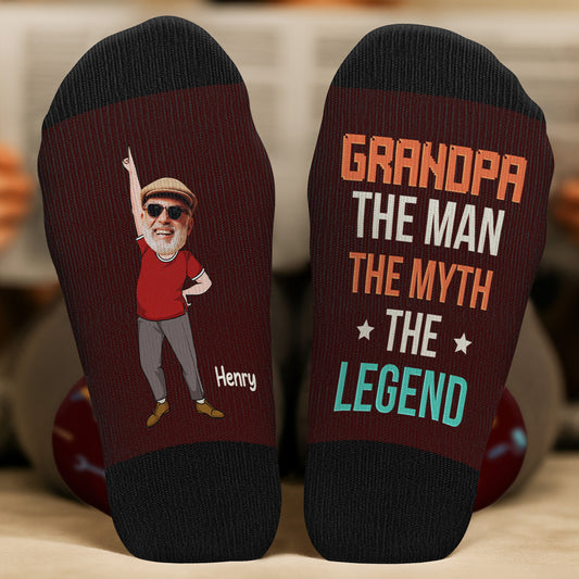 6222JUS2 the man the myth the legend socks custom christmas gifts for dad grandpa 6222J6VZB