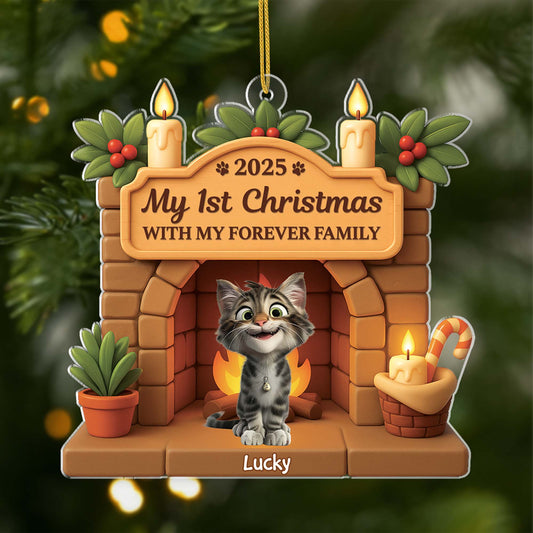 6225OUS1 3d printing effect acrylic cat first christmas ornament custom cat gifts 6225O8TTD