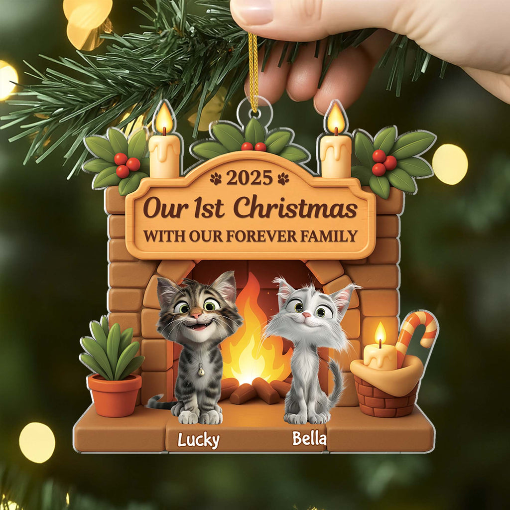 6225OUS2 3d printing effect acrylic cat first christmas ornament custom cat gifts 6225O8TTD