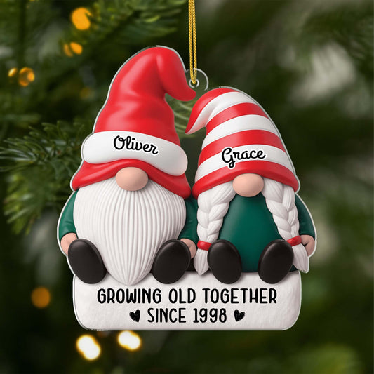 6232OUS1 3d printing effect acrylic gnome couple ornament_ custom christmas gifts 6232OTTMG