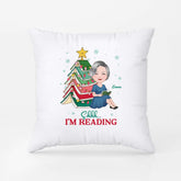 6233PUS2 all booked for christmas pillow personalized gifts for book lovers 6233PKL5A