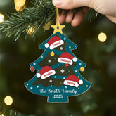 6250OUS2 acrylic christmas tree ornament with names custom gifts for family 6250OKLTI