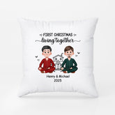 6278PUS2 first christmas living together pillow personalized couple gifts 6278P3VCG