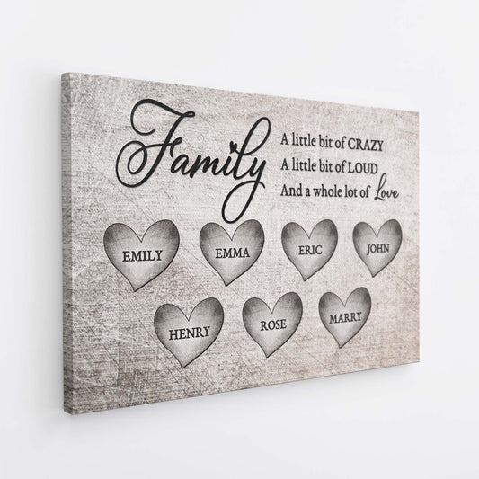 6280CUS2 custom canvas with names unique gifts for the whole family 6280C3MAI