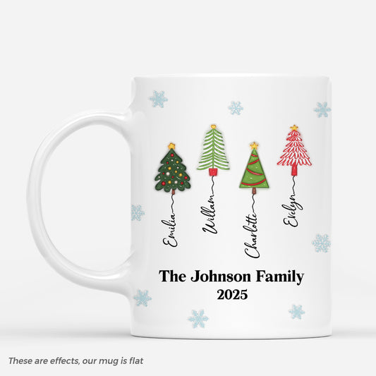 6286MUS1 3d printing effect christmas tree mug personalized gift for family 6286M3VAI
