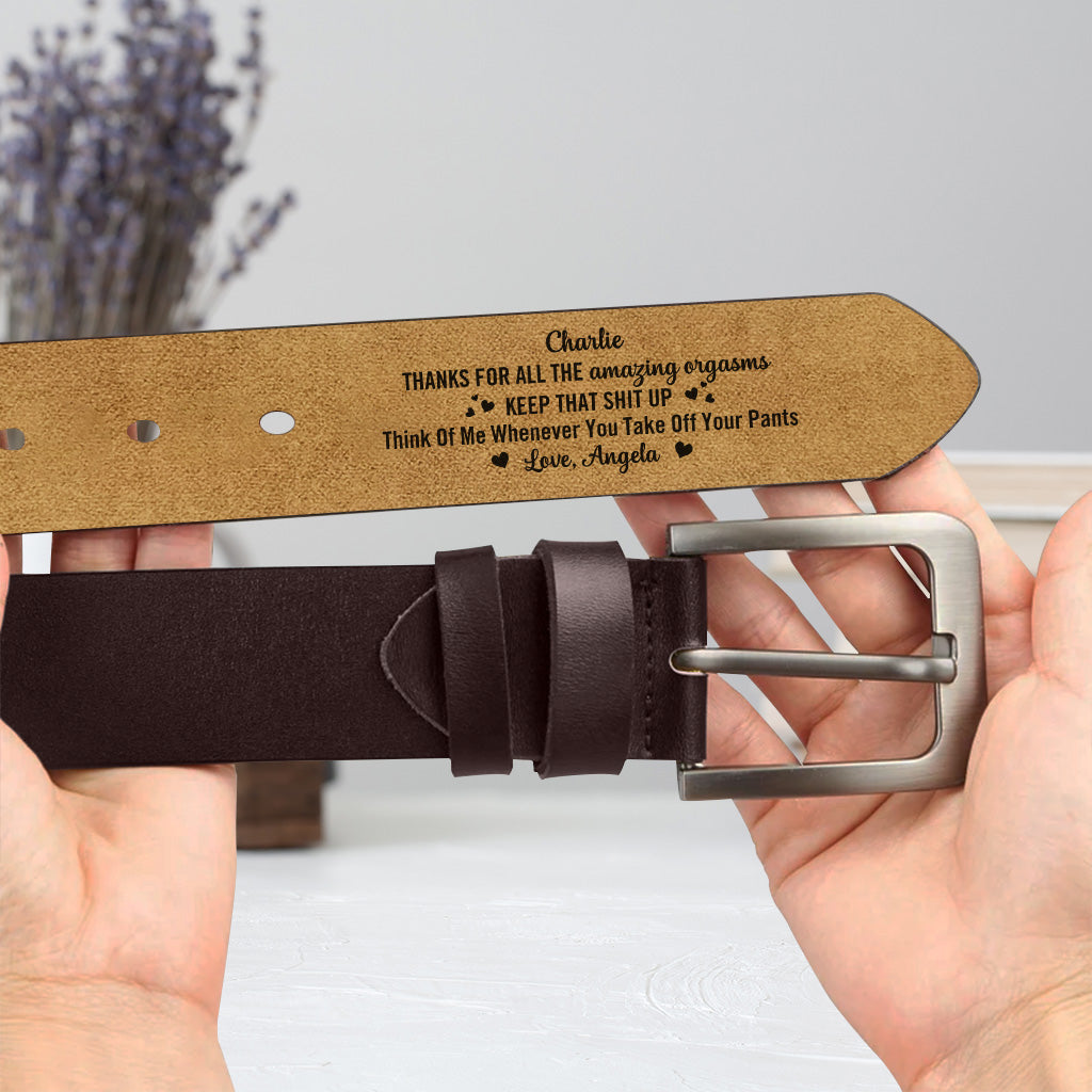 6295JUS2 personalized engraved leather belt funny gifts for husband boyfriend 6295J8MMB