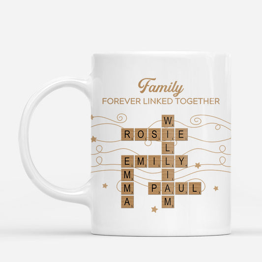 6306MUS1 forever linked together_ crossword mug custom gifts for family brother sister 6306M8L5I