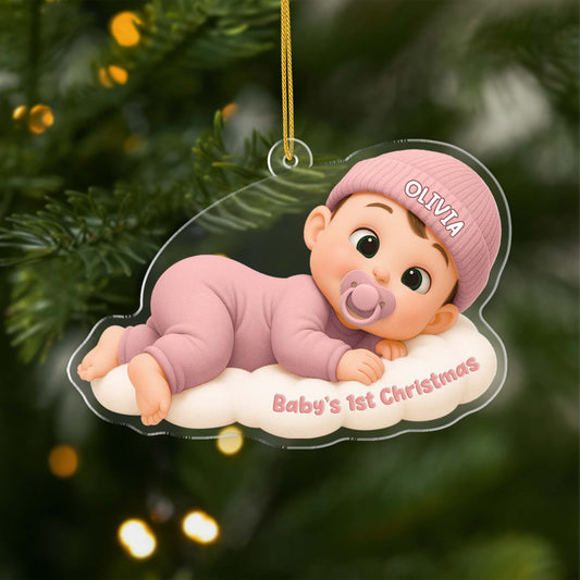 6311OUS1 3d printing effect personalized acrylic babys 1st christmas ornament 6311OTT7K