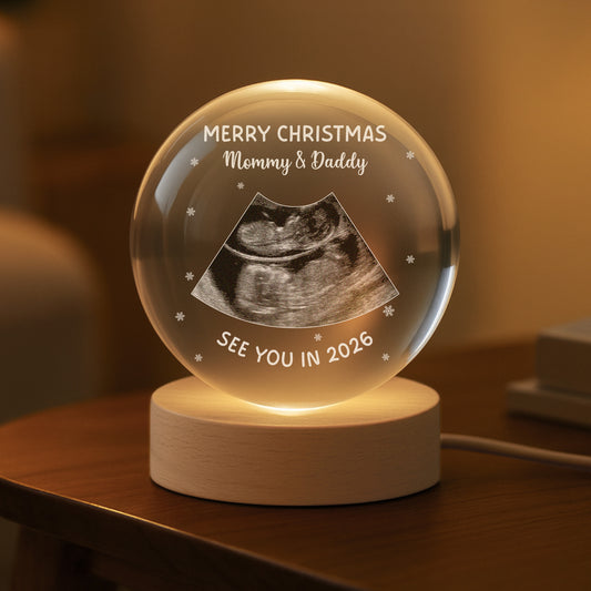 6312LUS2 custom crystal ball lamp with baby photo christmas gifts for parents to be 6312L3M5A