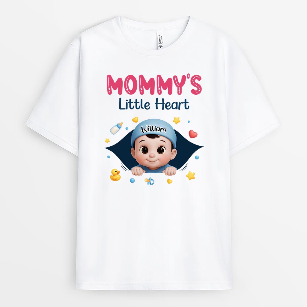 6330AUS1 mommys little heart shirt personalized gifts for mom to be 6330A6LWA_1
