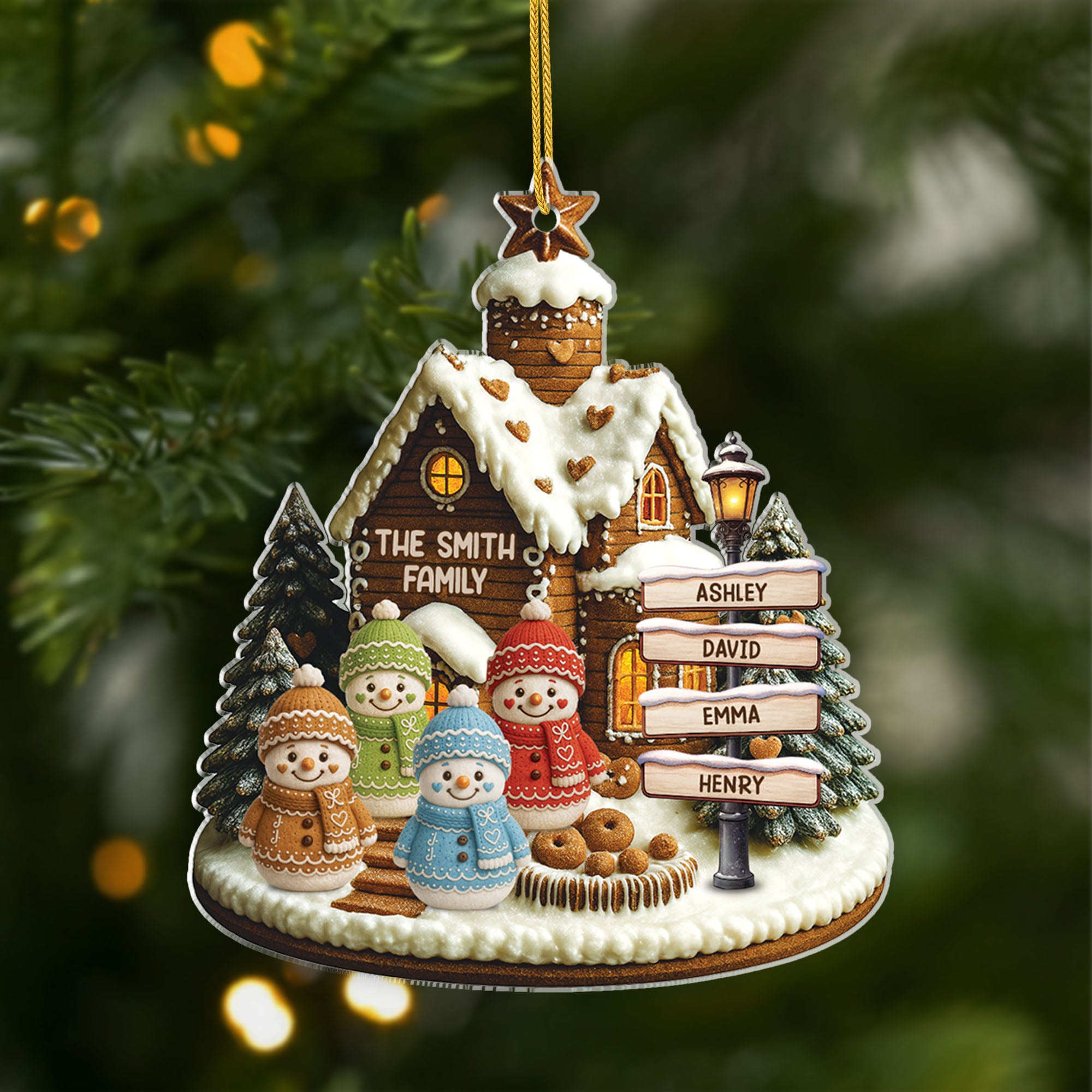 6335OUS1 acrylic snowman family ornament personalized christmas gift 6335OTV5I