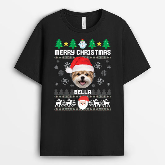 6365AUS1 custom pet photo shirt christmas gifts for dog lovers 6365AKZMC