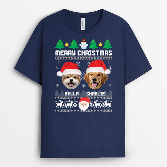 6365AUS2 custom pet photo shirt christmas gifts for dog lovers 6365AKZMC