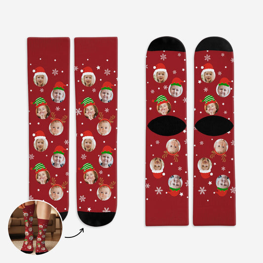 6369JUS1 custom socks with faces on them christmas gifts for family 6369JKVAI