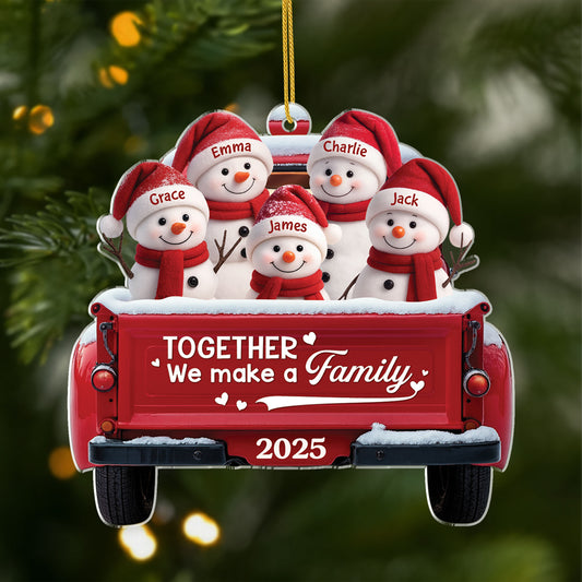 6374OUS1 custom acrylic christmas ornaments together we make a family 6374O6V5I