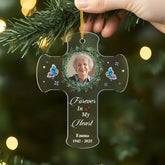 6393OUS2 cross ornament with photo custom memorial gifts for loss of mom dad 6393O8QAB