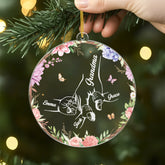 6401OUS2 acrylic floral christmas ornaments custom gifts for mom grandma 6401O3TQA