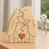 6403QUS2 wooden bear family puzzles custom gifts for parents grandparents 6403Q8HAI