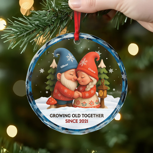6407OUS2 personalized glass gnome ornaments christmas gifts for couples 6407O8H5G