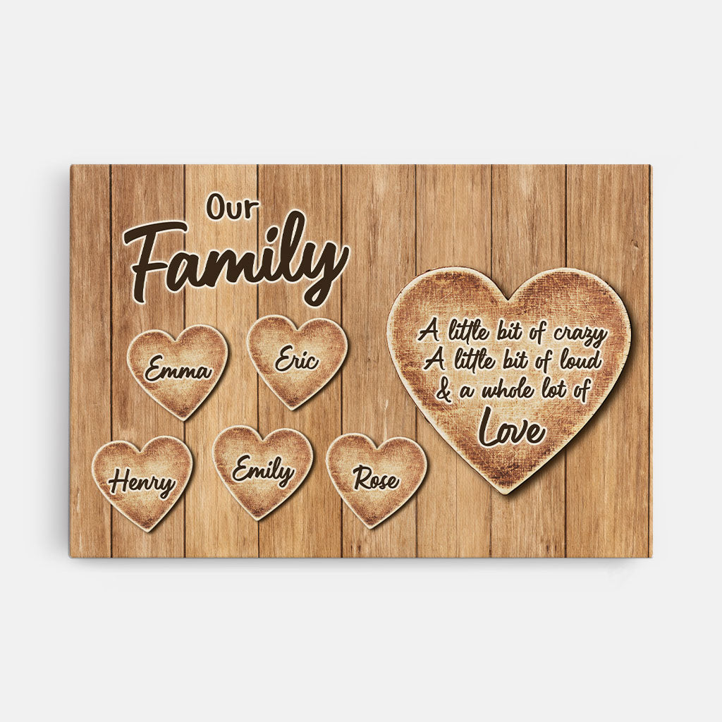 6413CUS1 personalized family gift_ family a little bit of crazy canvas 6413C_c5116778 9df7 4001 96cc 999bcbd6e298