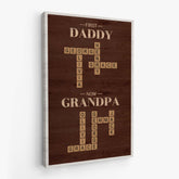 6416CUS1 first dad now grandpa canvas personalized crossword gifts 6416C6VNB_2