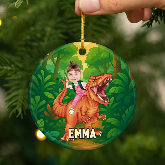 6425OUS2 ceramic dinosaur christmas ornament_ custom gifts for son daughter 6425O6ZNK