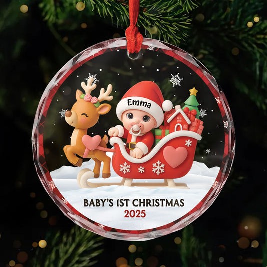 6426OUS1 3d printing effect glass babys 1st christmas ornament personalized newborn gifts 6426O8V5K