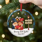 6427OUS2 3d printing effect glass growing old together since ornament custom couples christmas gifts 6427O3Q0G